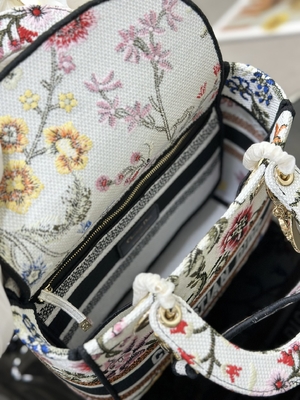 Multicolor Petites Fleurs Custom Branded Bags Dior Medium D Lite Bag