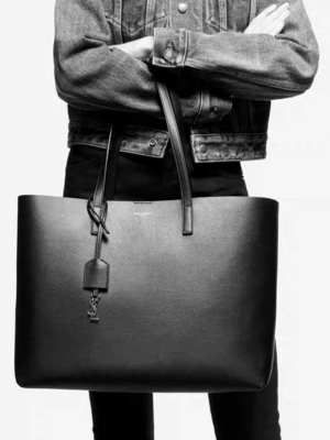 Soft Leather Branded Shoulder Bag ST Laurent Shoppers Cross Section ODM