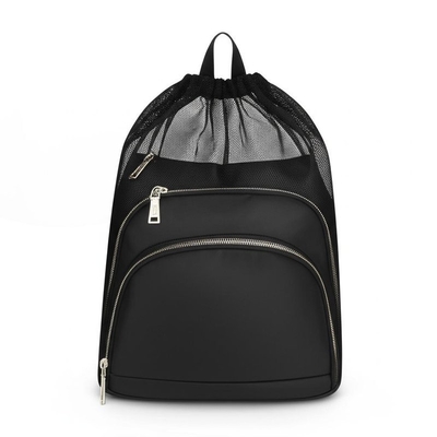 Microfiber Lined Backpack Packing Bags in Black Pink for Customizable and Practical Packing