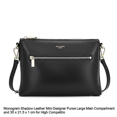 Monogram Shadow Leather Mini Designer Purses Large Main Compartment and 30 x 21.5 x 1 cm for High Competitio
