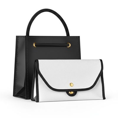 Professional Packaging with Custom Printed Gift Bags Pochette To-Go and Rivet Iconic Label